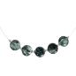 Preview: Collier Serafinit – 5 Coins à 16 mm & Silber, 45–50 cm verstellbar